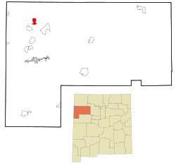 Location of Tohatchi, New Mexico