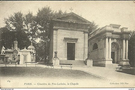 Chapelle du Père-Lachaise. Fotografi från cirka år 1910.