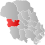 Tokke markert med rødt på fylkeskartet