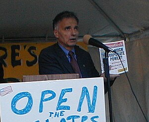 Ralph Nader speaks out against the presidentia...