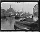 Nieuwe Vaart, gezien vanaf Hoogte Kadijk met deel van pakhuis, rechts - foto van Jacob Olie, 28 mei 1895