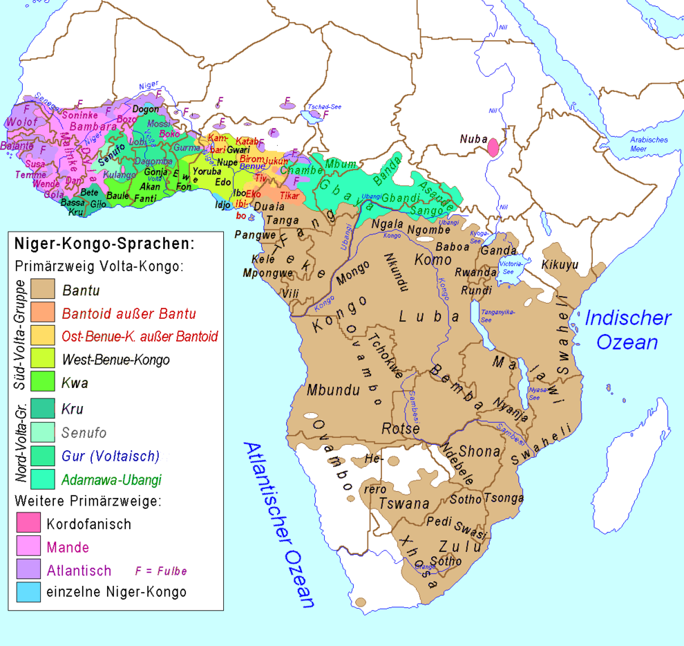 Niger-Kongo-Karte