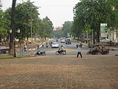 Norodom Boulevard viewed from Wat Phnom 2011