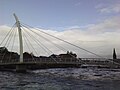 Photo taken in November 2009 of the Salmon Weir Bridge (pedestrian footbridge) over the Ridge Pool in Ballina.