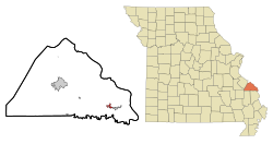 Location of Frohna, Missouri