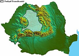 Localización de la meseta de Transilvania