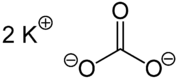 Strukturformel von Kaliumcarbonat
