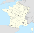 Provinces of France (numered & monochrome).