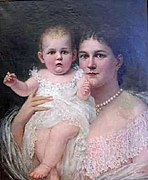 Portrait of woman and child by Rebecca Newbold Van Trump