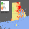 Image 14Rhode Island population density map (from Rhode Island)