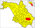 Collocatio finium Municipii in Provincia Salernitana.