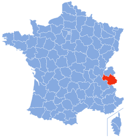 Localisation de la Savoie en France.