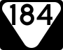 State Route 184 marker