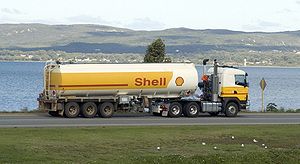 Shell tanker truck.