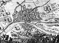 Luis XIII en el fallido asedio de Montauban entre el 22 de agosto y el 9 de noviembre (1621)