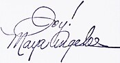 Maya Angelou aláírása