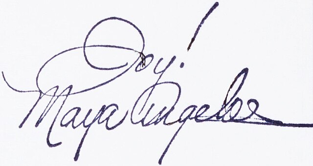 signature de Maya Angelou