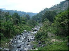 Río Santa María en Santa María Catzotipan, Tlanchinol