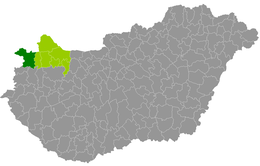 Distret de Sopron - Localizazion
