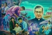 Un murale nelle Filippine: Magpakabanal sa gawain, "Diventare santo attraverso il lavoro"