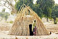 Africa: Traditional Fulani hut in Kano State, Nigeria. Donated to WfMin's Fula Project.