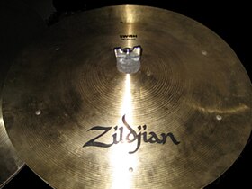 Swish cymbal with six rivets