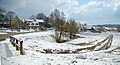 März: Blick auf Heilsbronn-Triebendorf im Winter.