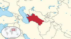 Turkmenistan - Lokalisering