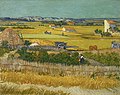 Harvest at La Crau, with Montmajour in the Background