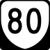 State Route 80 marker