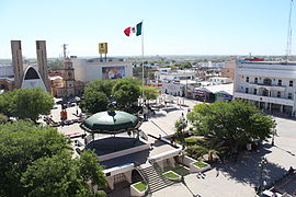 Blick auf den Hauptplatz Reynosas