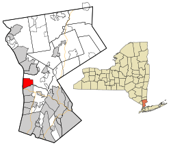 Localização no condado de Westchester