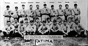 1913 Detroit Tigers, baseball card portrait