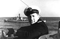 צבי קינן בהפלגה כמפקד שייטת המשחתות 1957