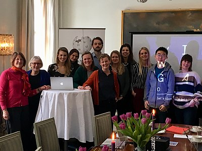 Wikigap 2018 at the Swedish resident in Oslo in March 2018. Hosted by the Swedish embassy and Wikimedia Norge