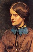 Portrait of Annie Miller, door Millais