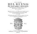 Recopilación de las leyes del Reino de Navarra aprobadas por sus Cortes (1614)