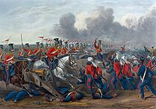 The charge of the British 16th Lancers at Aliwal on 28 January 1846, during the First Anglo-Sikh War Bataille d'Aliwal 1.jpg