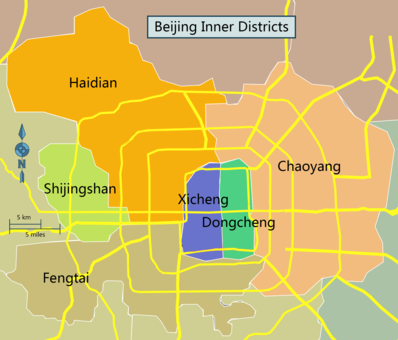 Central districts and inner suburbs