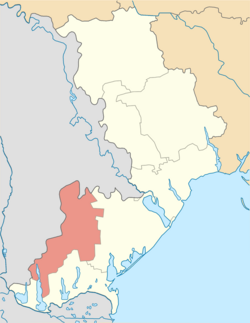 Location of Bolhradskyi Raion