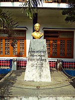 Bust of freedom fighter Purnanda Dutta in Madhabdev University