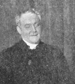 Hugo Tranberg som pastor Matthew Phillimore i Langdon Mitchells Äktenskapskarusellen på Vasateatern i Stockholm, 1918.