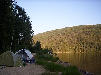 English: Camping by Barriere Lake, Barriere, ,...