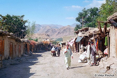 The only street in the Bamyan Province village Chardi.