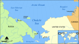 Location of Wrangel Island