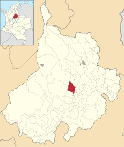 Location of the municipality and town of Galán in the Santander Department of Colombia.