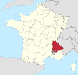 Locatie van de Dauphiné