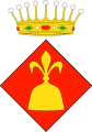 un mont floronat d'or a l'escut de Puigcerdà