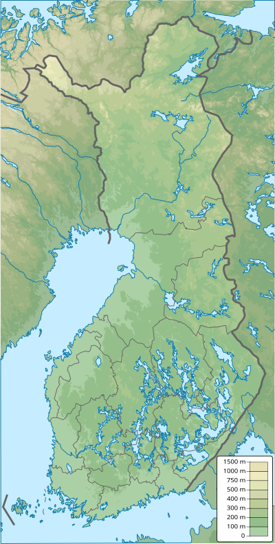 Mapa konturowa Finlandii