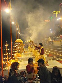 Ganga Aarti në Varanasi.